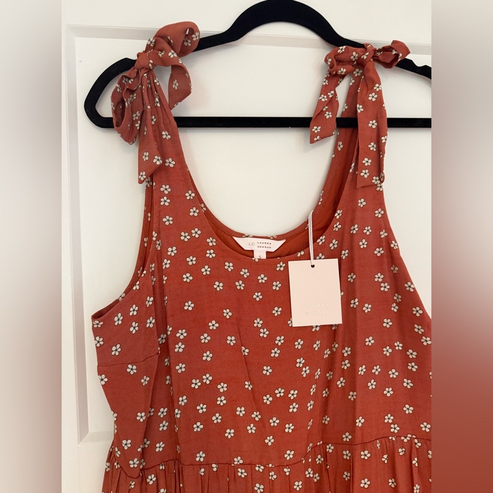 Floral Sleeveless Dress with Bow Straps
